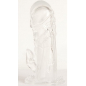 Прозрачная гелевая насадка с клиторальным отростком - 13 см. - Toyfa Basic - в Орске купить с доставкой