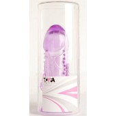 Фиолетовая гелевая насадка с шипами - 13 см. - Toyfa Basic - в Орске купить с доставкой