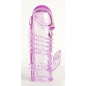 Фиолетовая насадка с коготком и шипами - 13 см. - Toyfa Basic - в Орске купить с доставкой