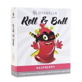 Стимулирующий презерватив-насадка Roll   Ball Raspberry - Sitabella - купить с доставкой в Орске