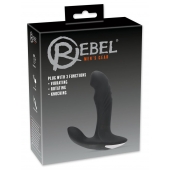 Черный вибромассажер простаты с функцией римминга Plug with Perineum Stimulator - 16,6 см. - Orion - в Орске купить с доставкой