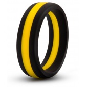 Черно-желтое силиконовое эрекционное кольцо Silicone Go Pro Cock Ring - Blush Novelties - в Орске купить с доставкой