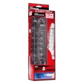 Прозразная закрытая насадка на пенис с поддержкой мошонки Clearly Ample Penis Enhancer - 22 см. - XR Brands - в Орске купить с доставкой