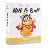 Стимулирующий презерватив-насадка Roll   Ball Banana - Sitabella - купить с доставкой в Орске