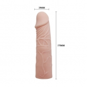 Закрытая телесная насадка-фаллос - 17 см. - Sex Expert - в Орске купить с доставкой