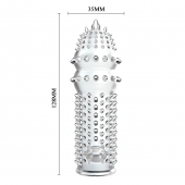 Закрытая прозрачная насадка Crystal sleeve - 14,2 см. - Erowoman-Eroman - в Орске купить с доставкой