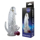 Закрытая прозрачная вибронасадка на пенис Crystal Sleeve Vibe - Erowoman-Eroman - в Орске купить с доставкой