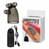 Дымчатая насадка-мастурбатор с вибрацией Vibrating Crystal Cap II - Baile - в Орске купить с доставкой