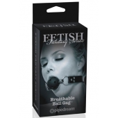 Черный кляп с дырочками Breathable Ball Gag - Pipedream - купить с доставкой в Орске