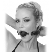 Черный кляп с дырочками Breathable Ball Gag - Pipedream - купить с доставкой в Орске
