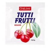 Пробник гель-смазки Tutti-frutti с вишнёвым вкусом - 4 гр. - Биоритм - купить с доставкой в Орске