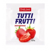 Пробник гель-смазки Tutti-frutti с земляничным вкусом - 4 гр. - Биоритм - купить с доставкой в Орске
