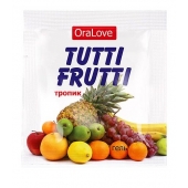 Пробник гель-смазки Tutti-frutti со вкусом тропических фруктов - 4 гр. - Биоритм - купить с доставкой в Орске