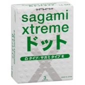 Презервативы Sagami Xtreme SUPER DOTS с точками - 3 шт. - Sagami - купить с доставкой в Орске