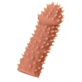 Телесная реалистичная насадка KOKOS Extreme Sleeve 07 с дополнительной стимуляцией - 12,7 см. - KOKOS - в Орске купить с доставкой