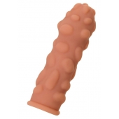 Телесная реалистичная насадка KOKOS Extreme Sleeve 11 с дополнительной стимуляцией - 12,7 см. - KOKOS - в Орске купить с доставкой
