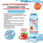 Очищающий спрей для игрушек CLEAR TOY Strawberry - 100 мл. - Биоритм - купить с доставкой в Орске