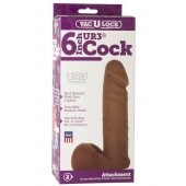 Насадка-мулат для трусиков Vac-U-Lock 6  ULTRASKYN Cock - 17,3 см. - Doc Johnson - купить с доставкой в Орске