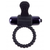 Черное эрекционное виброкольцо Vibrating Silicone Super Ring - Pipedream - в Орске купить с доставкой