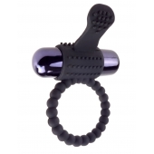 Черное эрекционное виброкольцо Vibrating Silicone Super Ring - Pipedream - в Орске купить с доставкой