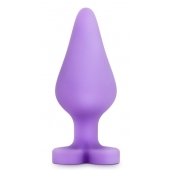 Фиолетовая анальная пробка Naughty Candy Heart Do Me Now - 8,9 см. - Blush Novelties - купить с доставкой в Орске