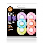 Набор из 6 эрекционных колец King of the Ring - Blush Novelties - в Орске купить с доставкой