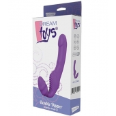 Фиолетовый безремневой вибрострапон DOUBLE DIPPER - Dream Toys - купить с доставкой в Орске