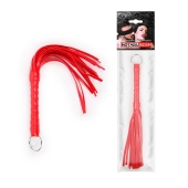 Красная плеть с рукоятью в оплетке - 28 см. - Notabu - купить с доставкой в Орске Красная плеть с рукоятью в оплетке - 28 см. - Notabu - купить с доставкой в Орске