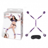 Фиолетовый набор фиксаций на кровати Classic Bedspreader - Lux Fetish - купить с доставкой в Орске