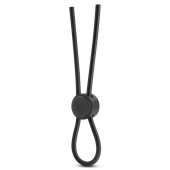 Черное силиконовое лассо на пенис SILICONE LOOP COCK RING - Blush Novelties - в Орске купить с доставкой