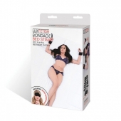 Чёрные манжеты для фиксации на кровати Bondage Bed Strap - Lux Fetish - купить с доставкой в Орске