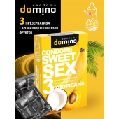 Презервативы для орального секса DOMINO Sweet Sex с ароматом тропических фруктов - 3 шт. - Domino - купить с доставкой в Орске