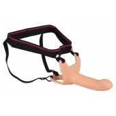 Силиконовый полый страпон на ремнях Silicone Strap-on - 16 см. - Orion - купить с доставкой в Орске