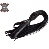 Черная плеть  Ковбой  с ручкой-фаллосом - 55 см. - Sitabella - купить с доставкой в Орске