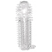 Закрытая прозрачная насадка на пенис с шипиками Nubby Sleeve - 14,5 см. - Chisa - в Орске купить с доставкой