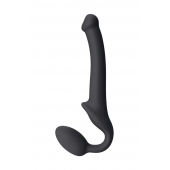 Черный безремневой страпон Silicone Bendable Strap-On S - Strap-on-me - купить с доставкой в Орске