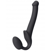 Черный безремневой страпон Silicone Bendable Strap-On S - Strap-on-me - купить с доставкой в Орске