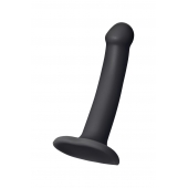 Черный фаллос на присоске Silicone Bendable Dildo S - 17 см. - Strap-on-me - купить с доставкой в Орске