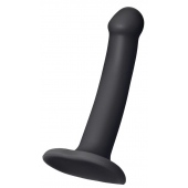 Черный фаллос на присоске Silicone Bendable Dildo S - 17 см. - Strap-on-me - купить с доставкой в Орске