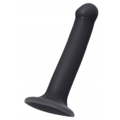 Черный фаллос на присоске Silicone Bendable Dildo M - 18 см. - Strap-on-me - купить с доставкой в Орске