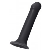 Черный фаллос на присоске Silicone Bendable Dildo L - 19 см. - Strap-on-me - купить с доставкой в Орске