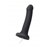 Черный фаллос с имитацией эякуляции Silicon Cum Dildo L - 19,6 см. - Strap-on-me - купить с доставкой в Орске