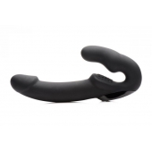 Черный безремневой страпон Urge Silicone Strap On с пультом ДУ - 24 см. - XR Brands - купить с доставкой в Орске