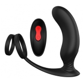 Черный массажер простаты REMOTE P-PLEASER - Dream Toys - в Орске купить с доставкой