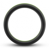 Черно-зеленое эрекционное кольцо Silicone Go Pro Cock Ring - Blush Novelties - в Орске купить с доставкой