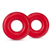 Набор из 2 красных эрекционных колец DONUT RINGS OVERSIZED - Blush Novelties - в Орске купить с доставкой