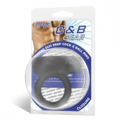 Черное двойное силиконовое кольцо С B GEAR - BlueLine - в Орске купить с доставкой