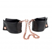 Черные мягкие наручники Entice French Cuffs с цепью - California Exotic Novelties - купить с доставкой в Орске