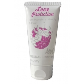 Лубрикант на водной основе с ароматом малины Love Protection Raspberry - 50 мл. - Lola Games - купить с доставкой в Орске
