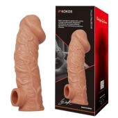 Телесная насадка на фаллос с фиксацией мошонки EXTREME SLEEVE - 15,6 см. - KOKOS - в Орске купить с доставкой